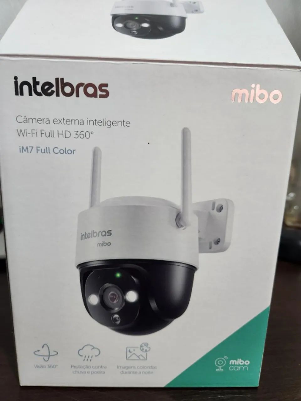 Câmera Inteligente Full Color iM7 S IP66 Branca Intelbras + Cartão Memoria 32gb