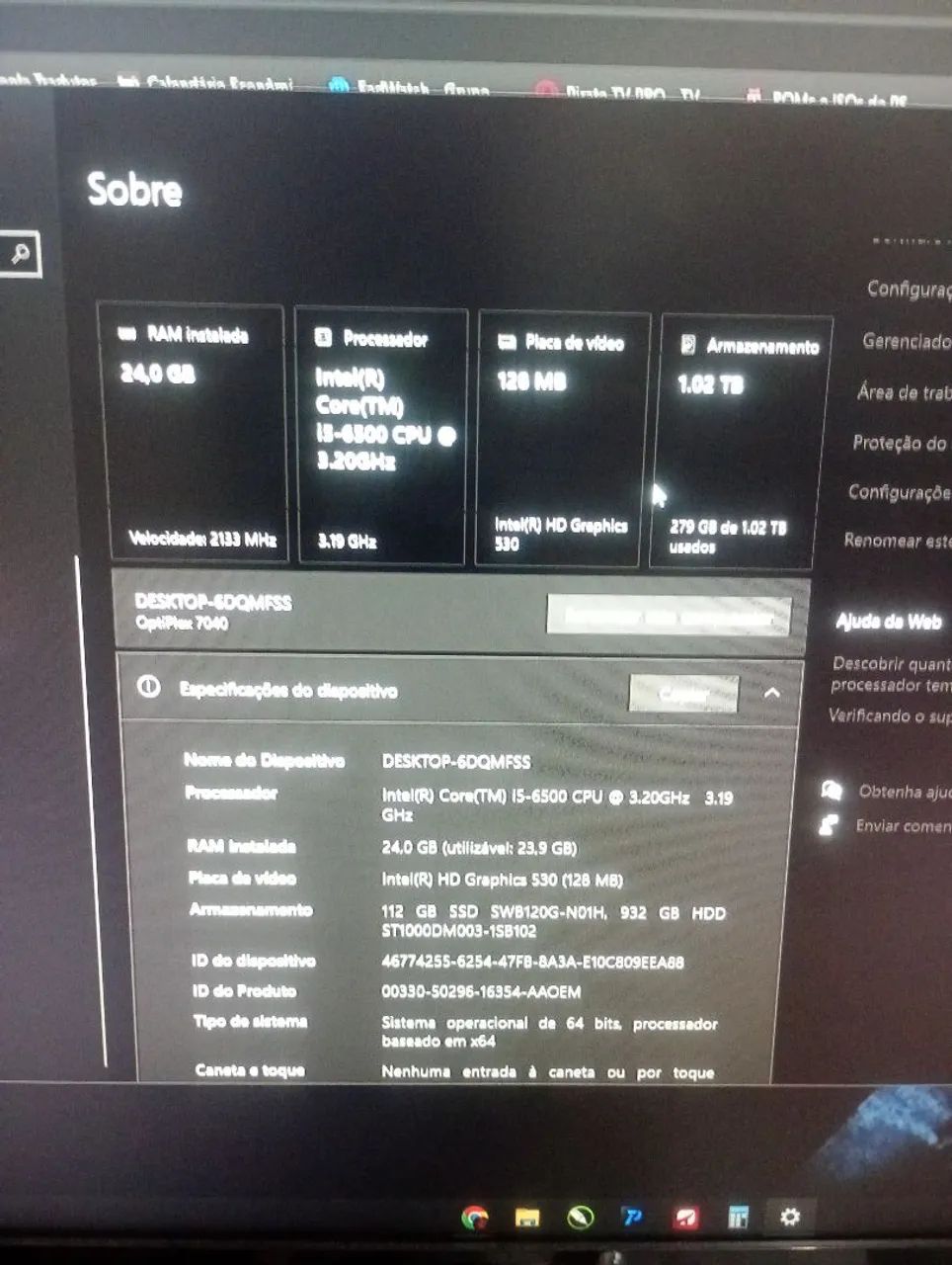 Computador pronto para uso. Com monitor LG 29 polegadas 