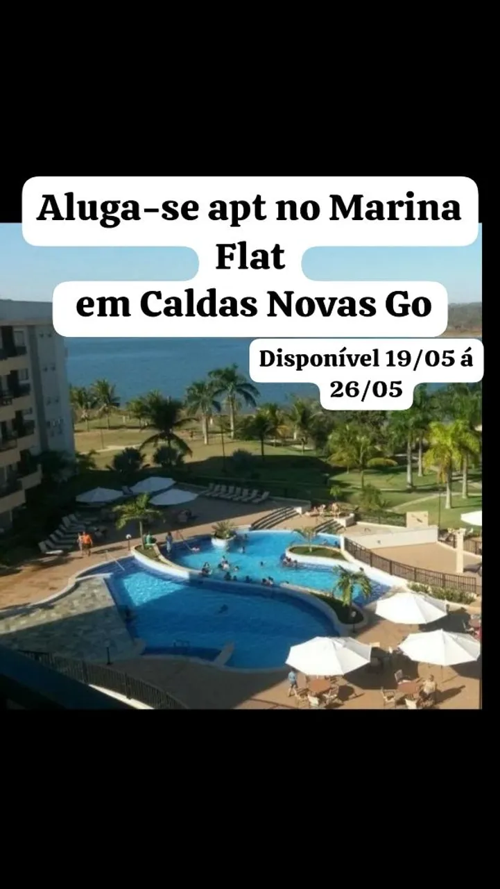 Alugo apt em Caldas Novas Marina Flat disponível 19/05 à26/05