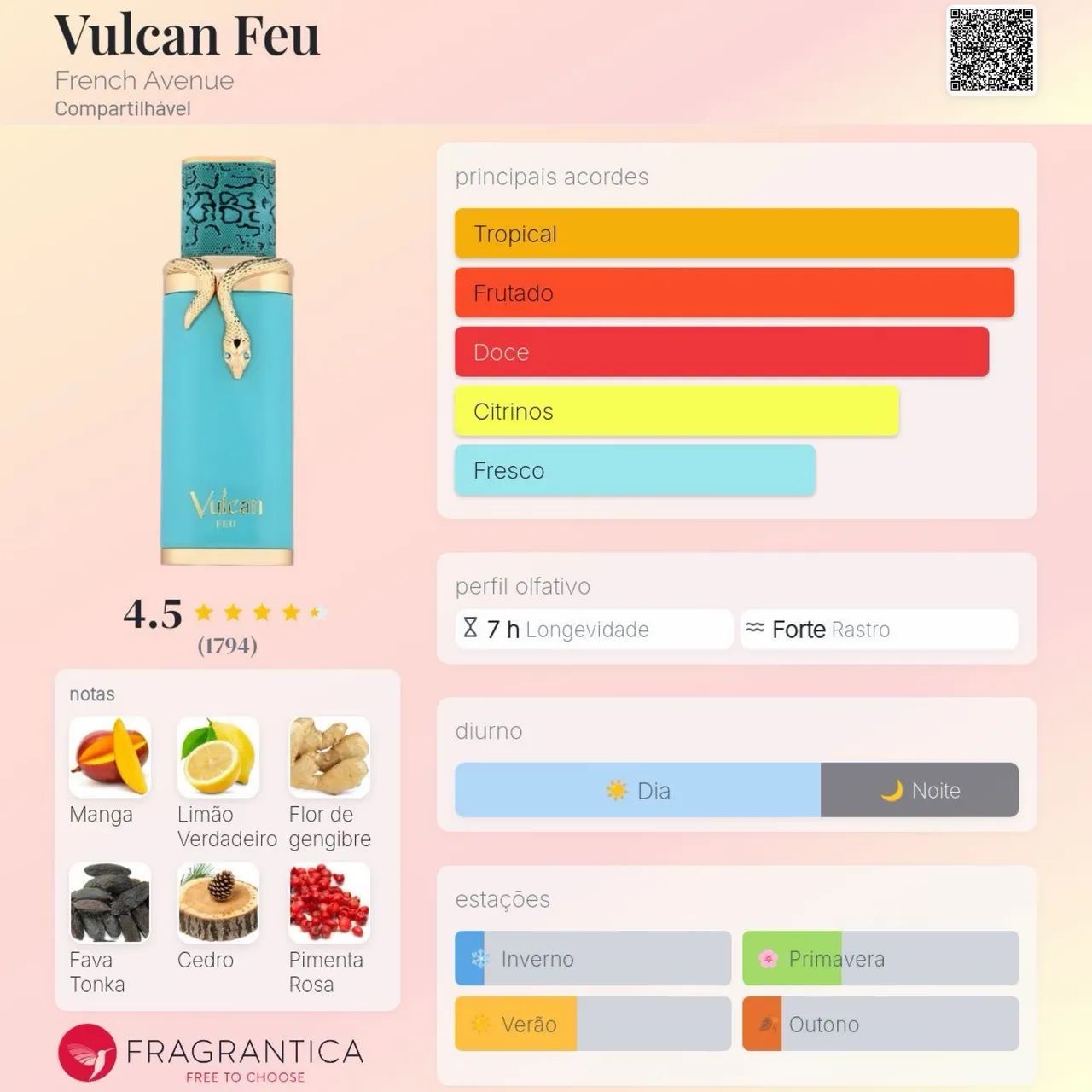 Vulcan Feu Eau de Parfum Masculino - Intenso, Amadeirado e Marcante - Foto 3