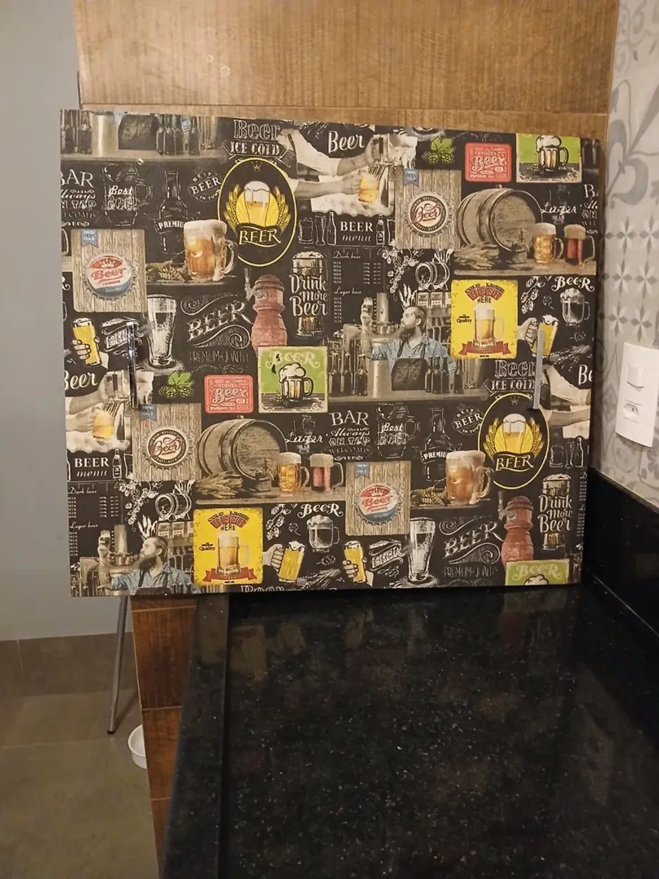 Tampa decorativa para churrasqueira 