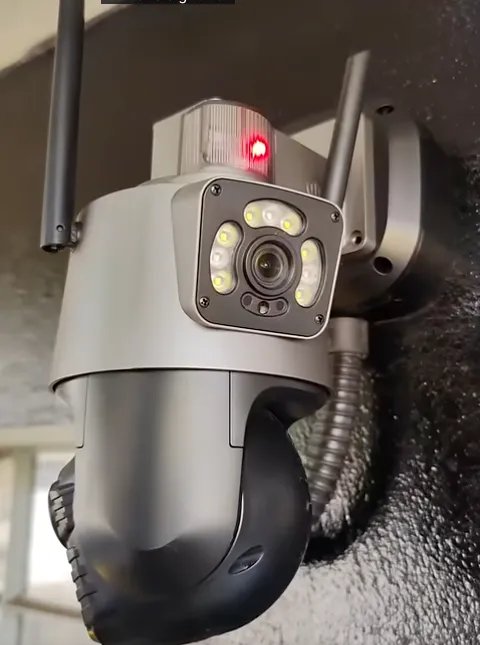 Câmera de segurança 4K Dupla 360 com inteligência artificial