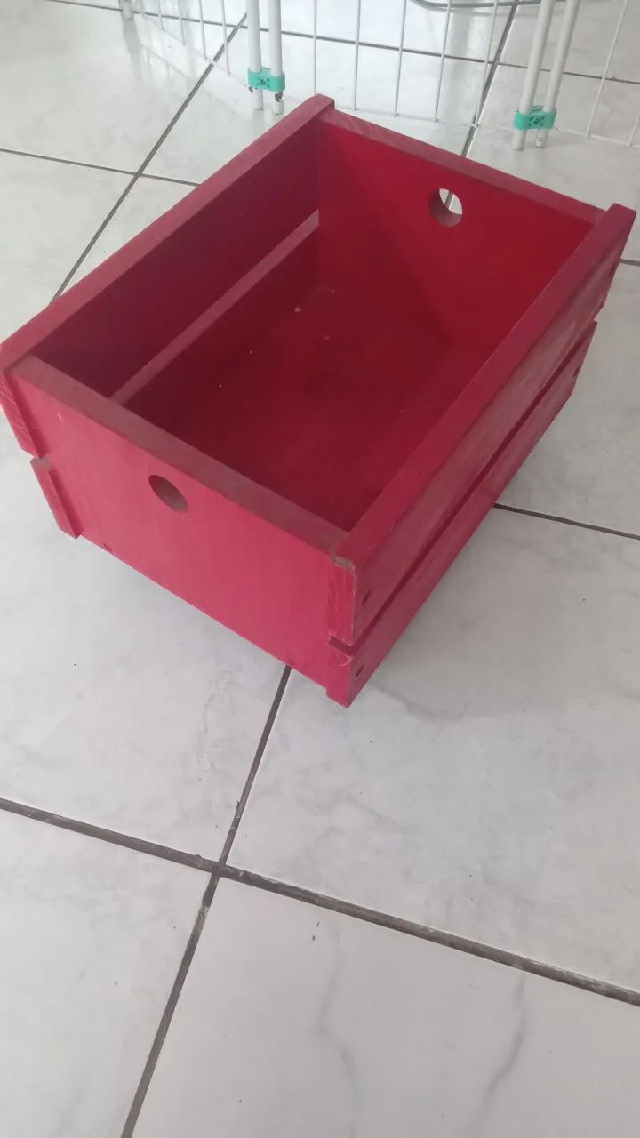 Caixa madeira organizadora brinquedos com rodizios