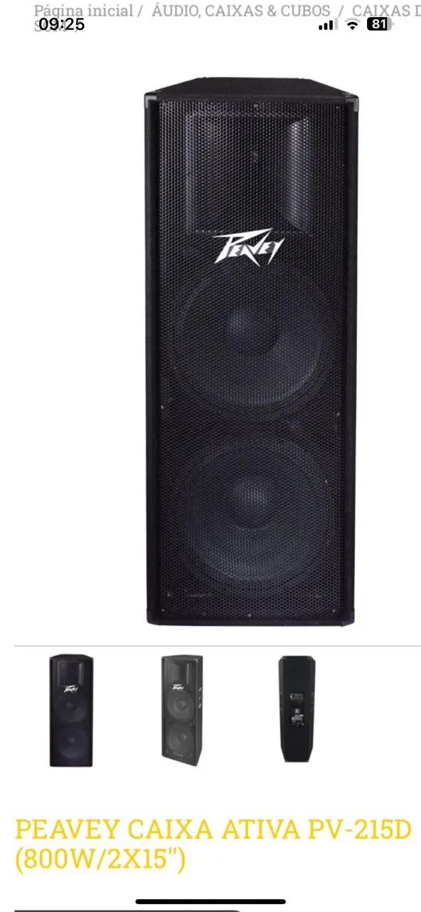 Oportunidade única , vendo duas caixas de Som Ativa 2x15 Polegadas