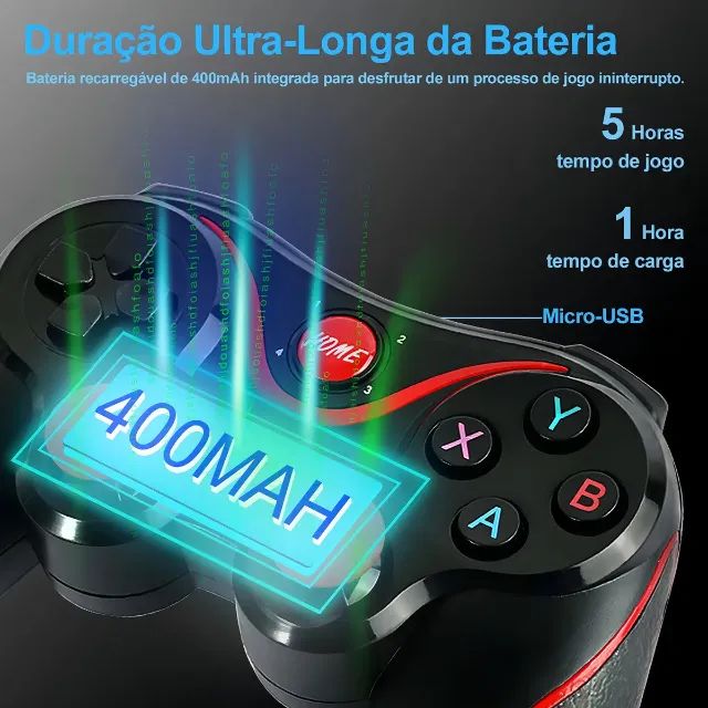 Controle Sem Fio Bluetoot Wireless Android Ios Joystick Pc Celular Smart TV  - Foto 3
