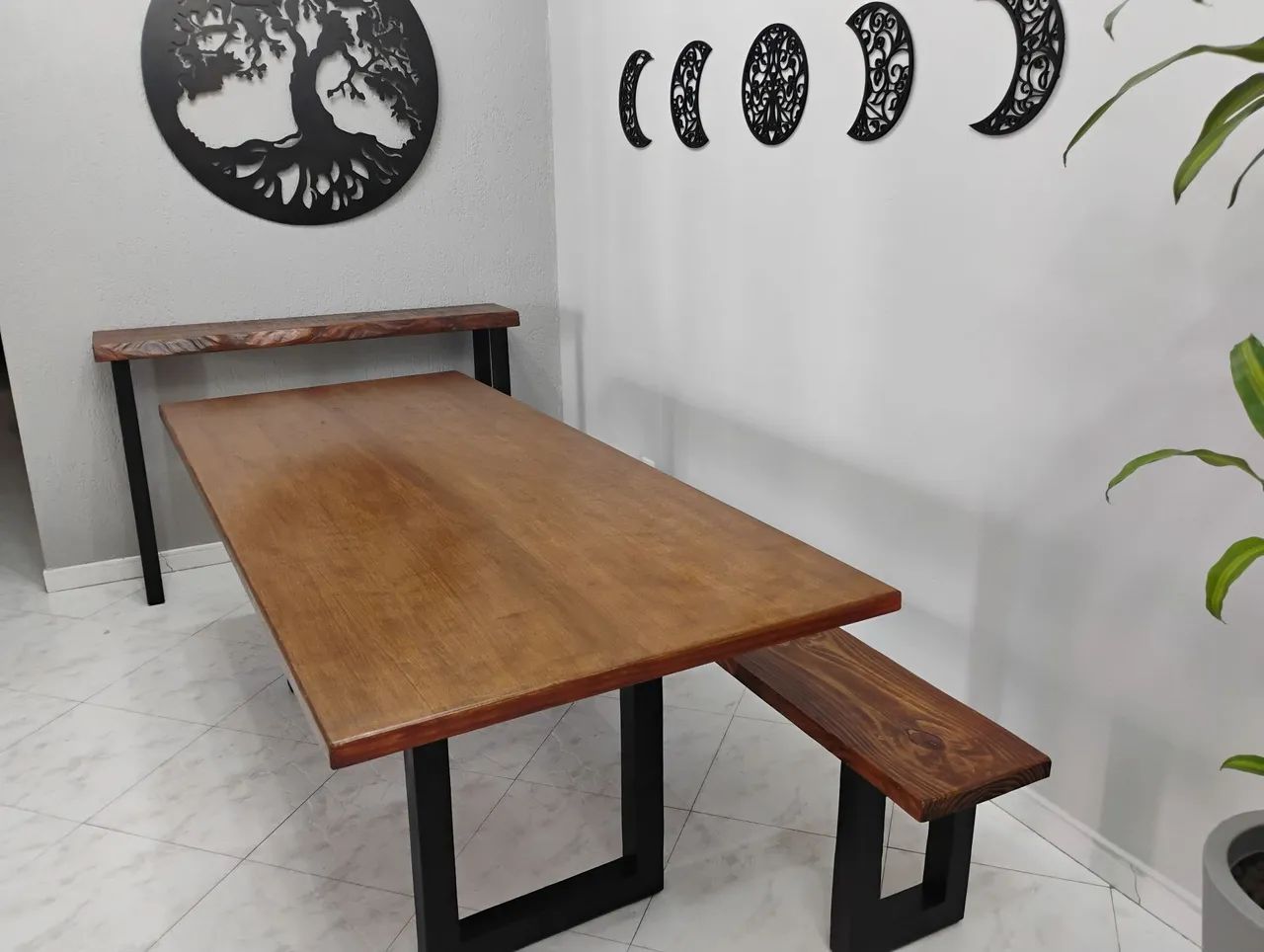 Mesa de madeira rústica jantar 2,10x80mts