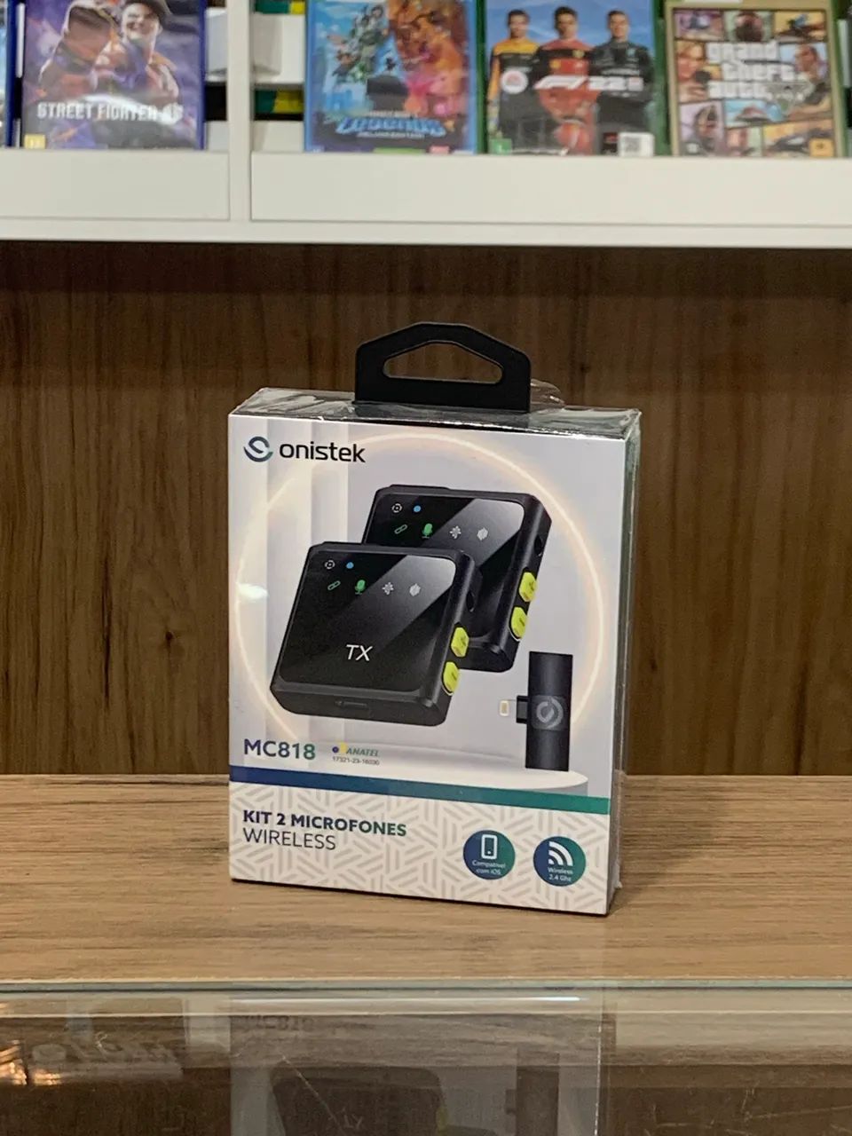 Microfone Lapela Duplo Onistek Lightning Sem Fio Novo Loja Fisica