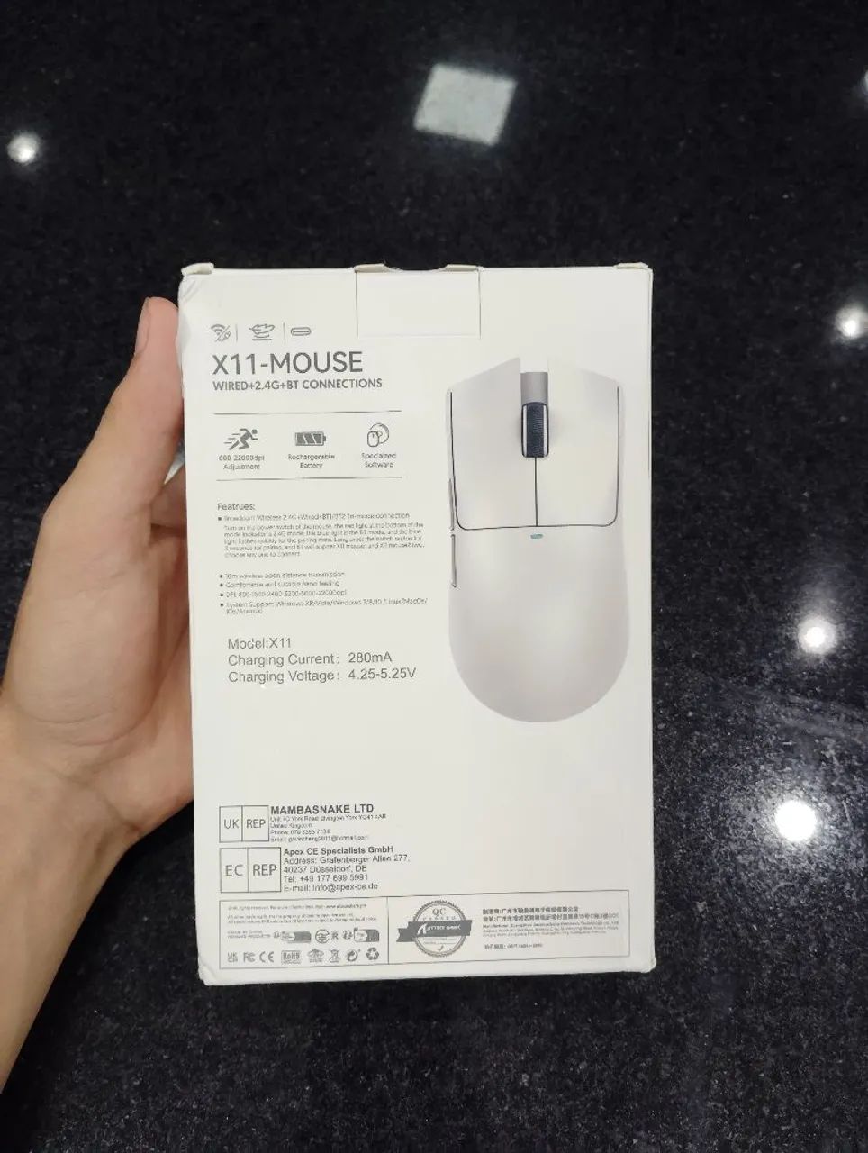 Mouse Gamer Attack Shark X11 - RGB - 22000 DPI - 3 Modos - Wireless - Foto 2