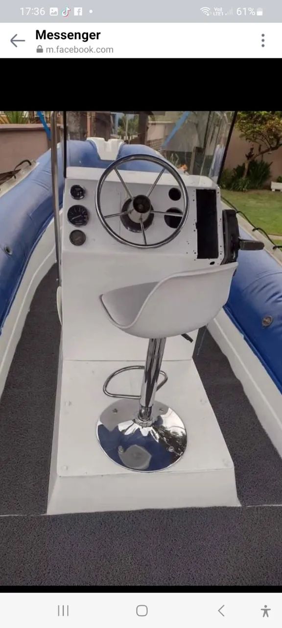 Bote 23 pés lindo novo Motor 90 hp 4 tempos aceito troca carro moto jet ski  - Foto 2