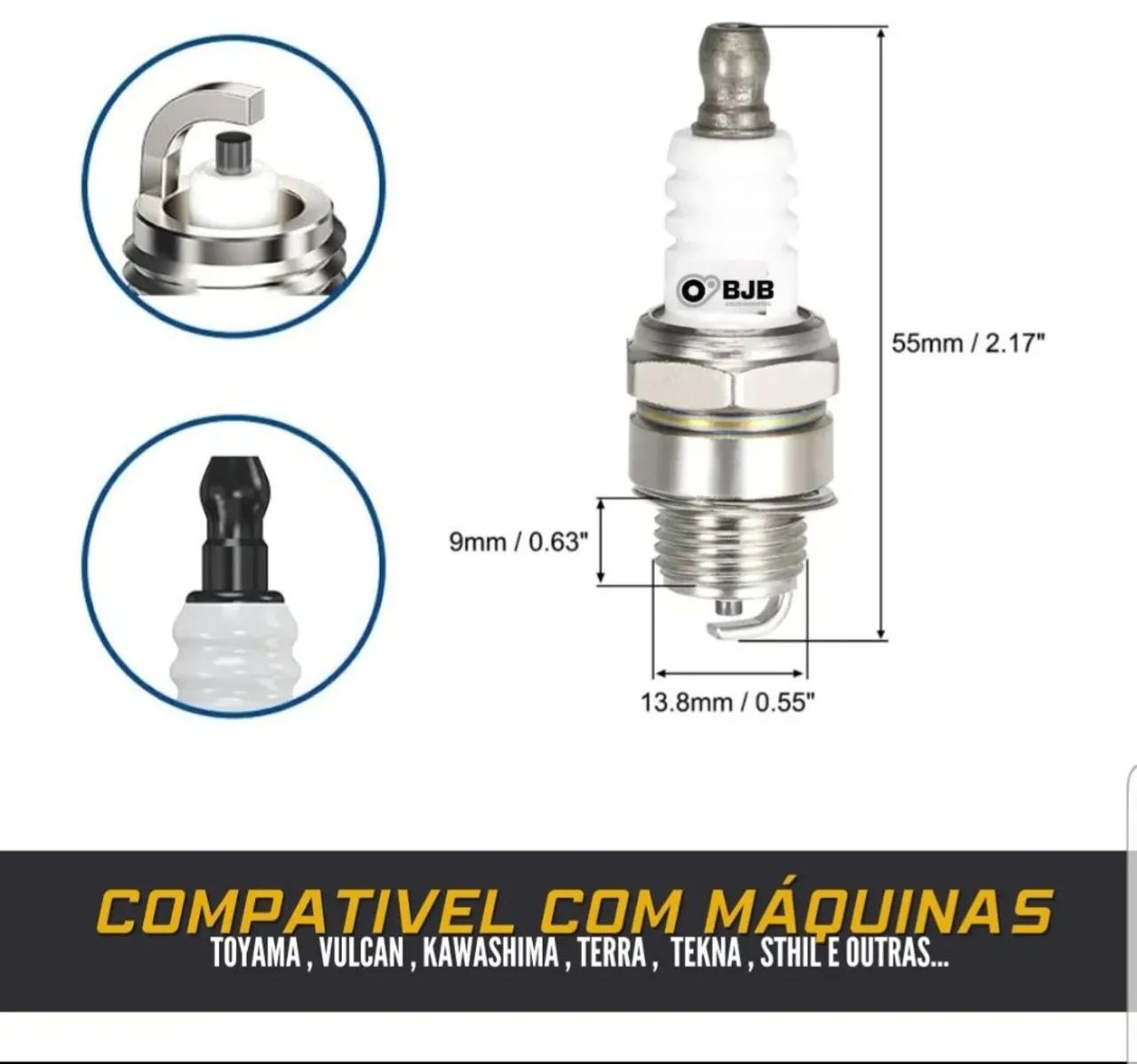 Vela de ignição para roçadeira 