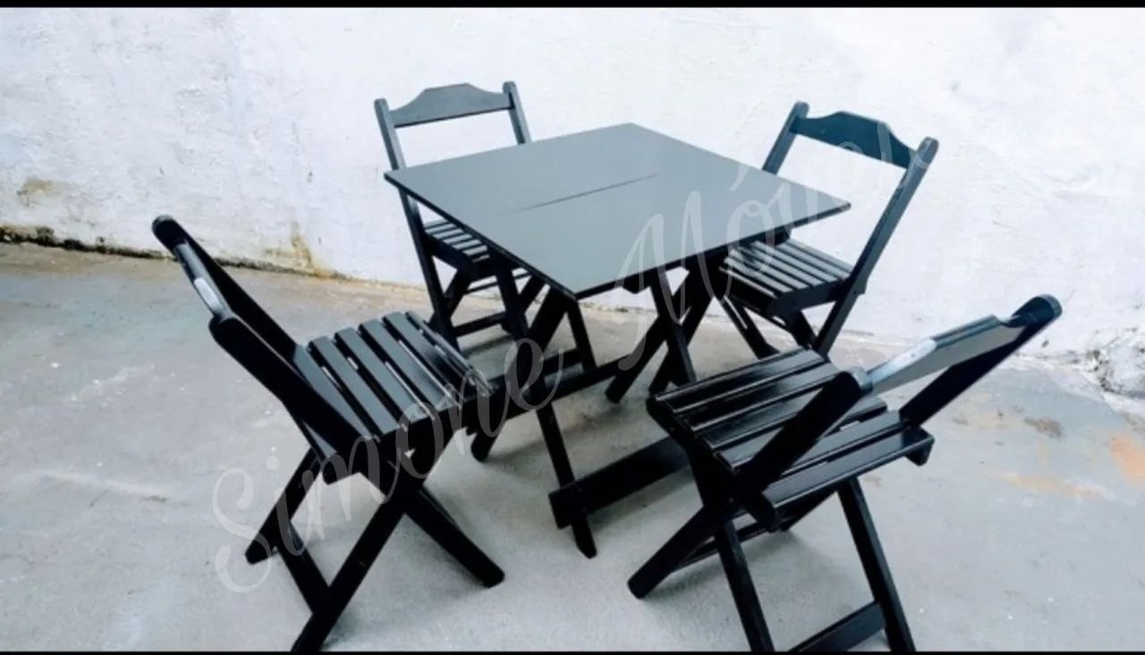 Jogo para Bar e Restaurante com 4 cadeiras 