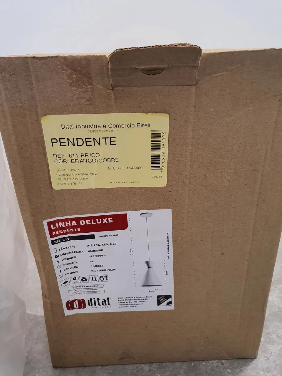 Pendente Deluxe Dital branco e cobre novo - Foto 5