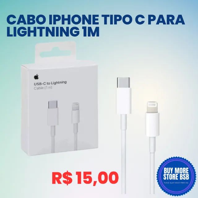  Cabo Para iPhone Tipo C Lightning 1m