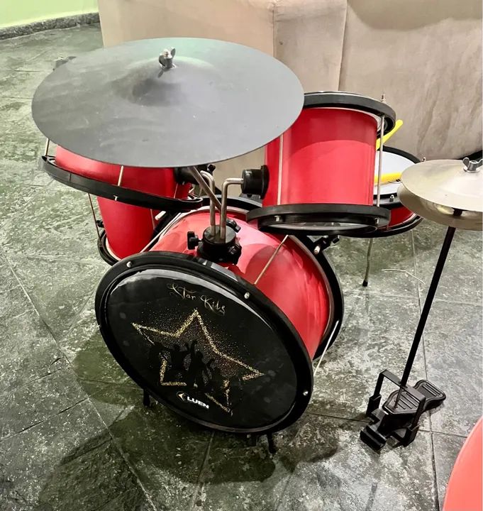 Bateria Infantil Star Kids - Brinquedo Musical - Foto 4