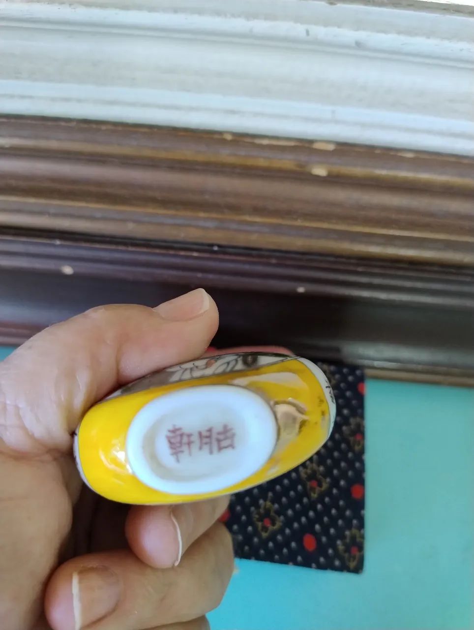 Perfumeiro antigo pintado a mão  - Foto 4