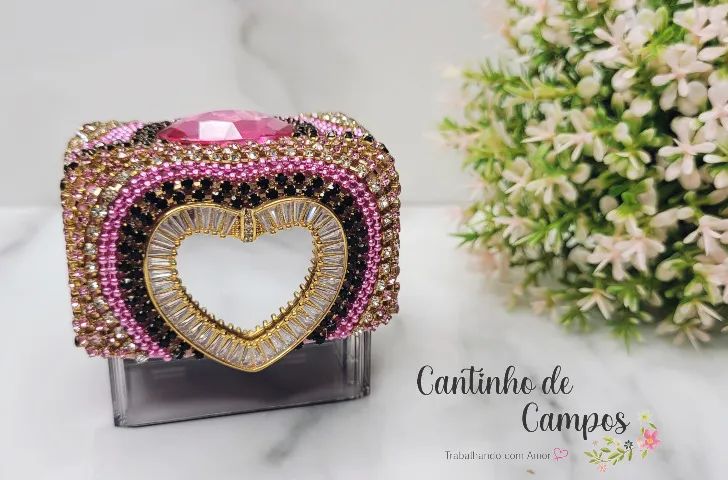 Carimbo Personalizado Coração Espelhado - Foto 2