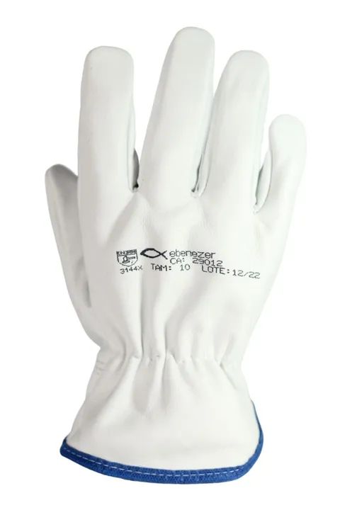 Luva de Couro Vaqueta Modelo Petroleira Tam 10 EPI