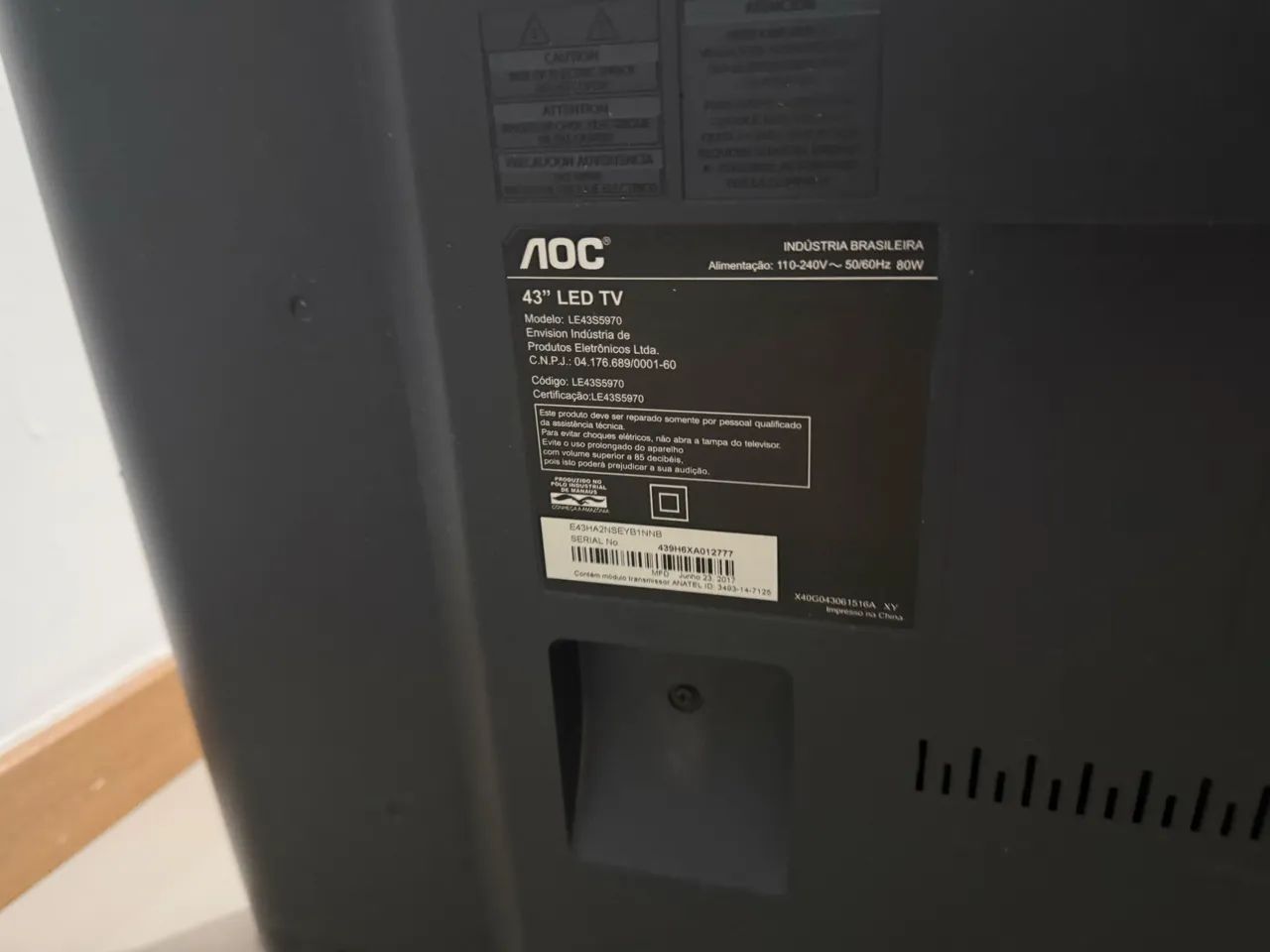 TV AOC 43? LED - modelo LE43S5970 - Foto 2