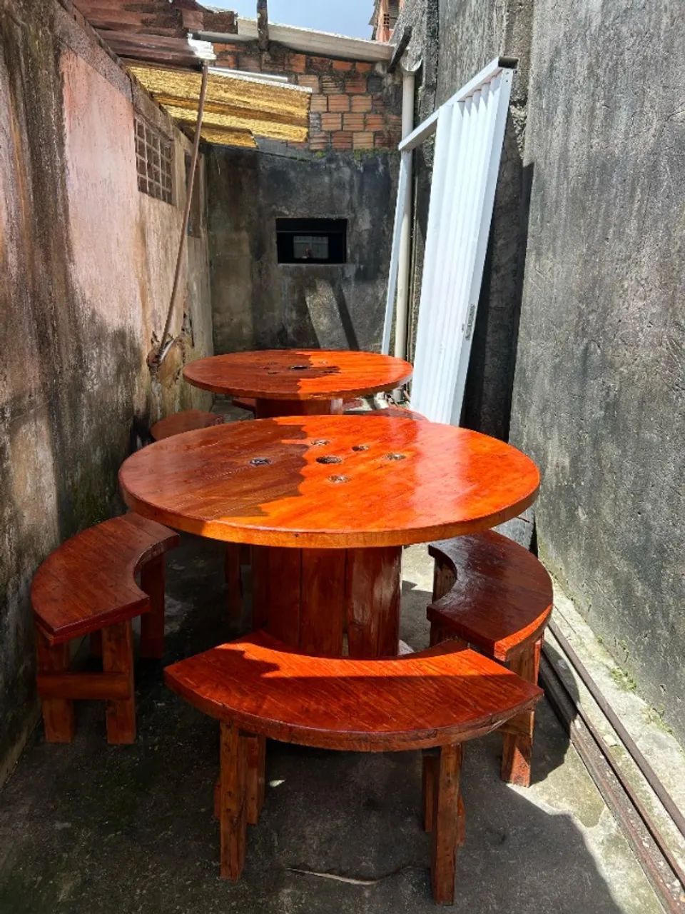 MESA BOBINA/CARROSSEL EM MADEIRA - COM DESCONTO À VISTA + FRETE GRÁTIS EM SÃO LUÍS - Foto 3