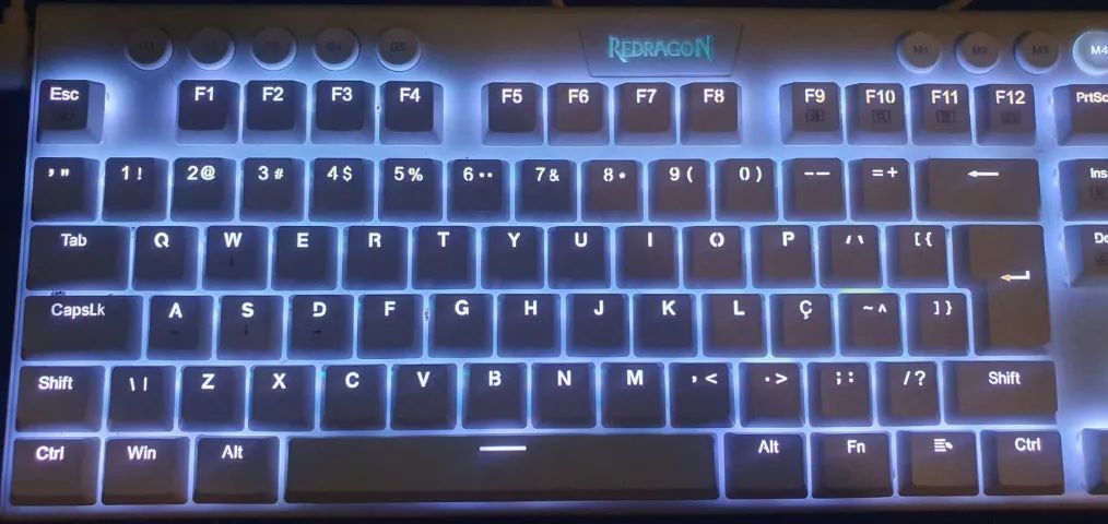 Teclado Mecânico Redragon Horus, Abnt2, Switch Brown, Perfil Baixo, Modelo K619W-RGB - Foto 4