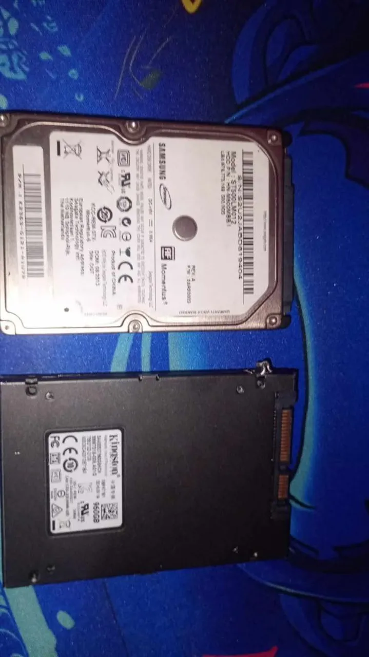 HD Samsung 500GB + SSD Kingston 160GB