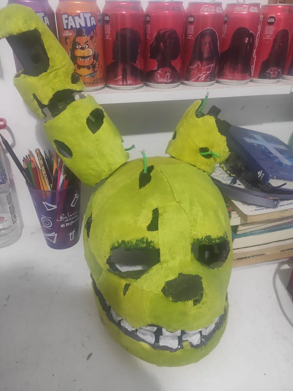Máscara cosplay do Springtrap de Five Nights At Freddy's 2 