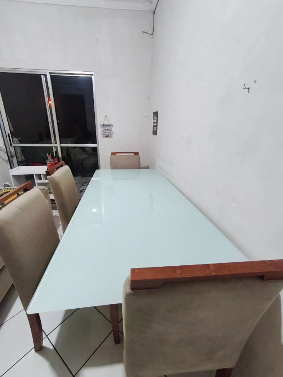 Mesa de jantar de vidro retangular  - Foto 2