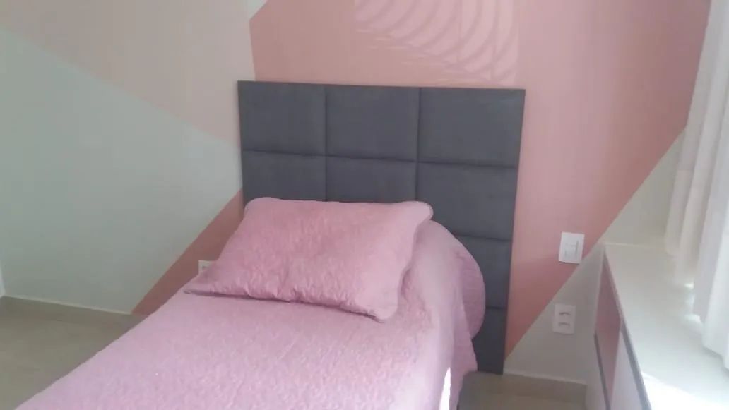 Cabeceira de cama de solteiro cinza  - Foto 2