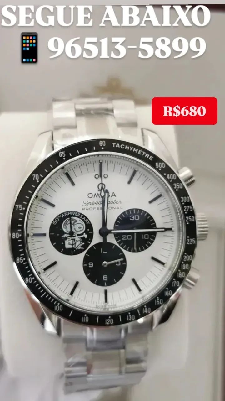 Relógio OMEGA SPEEDMASTER SNOOPY FUNCIONAL - ENTREGAMOS - Foto 2