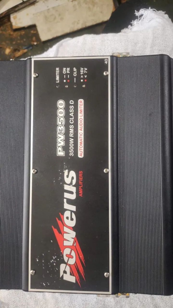 Amplificador Powerus PW3500 3500W RMS Classe D
