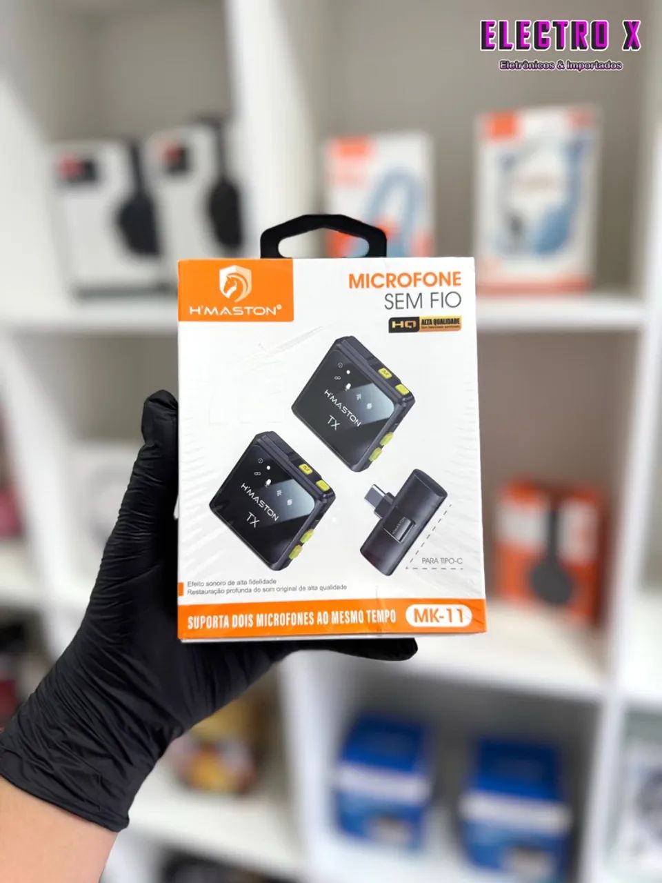 Microfone de Lapela TX - H?maston c/2 microfones 