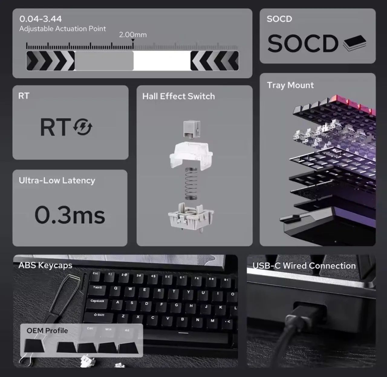 Teclado magnético AULA WIN 60 HE Preto  - Foto 4