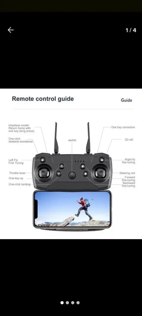 Controle remoto de drone E88 o drone vai de brinde  - Foto 4