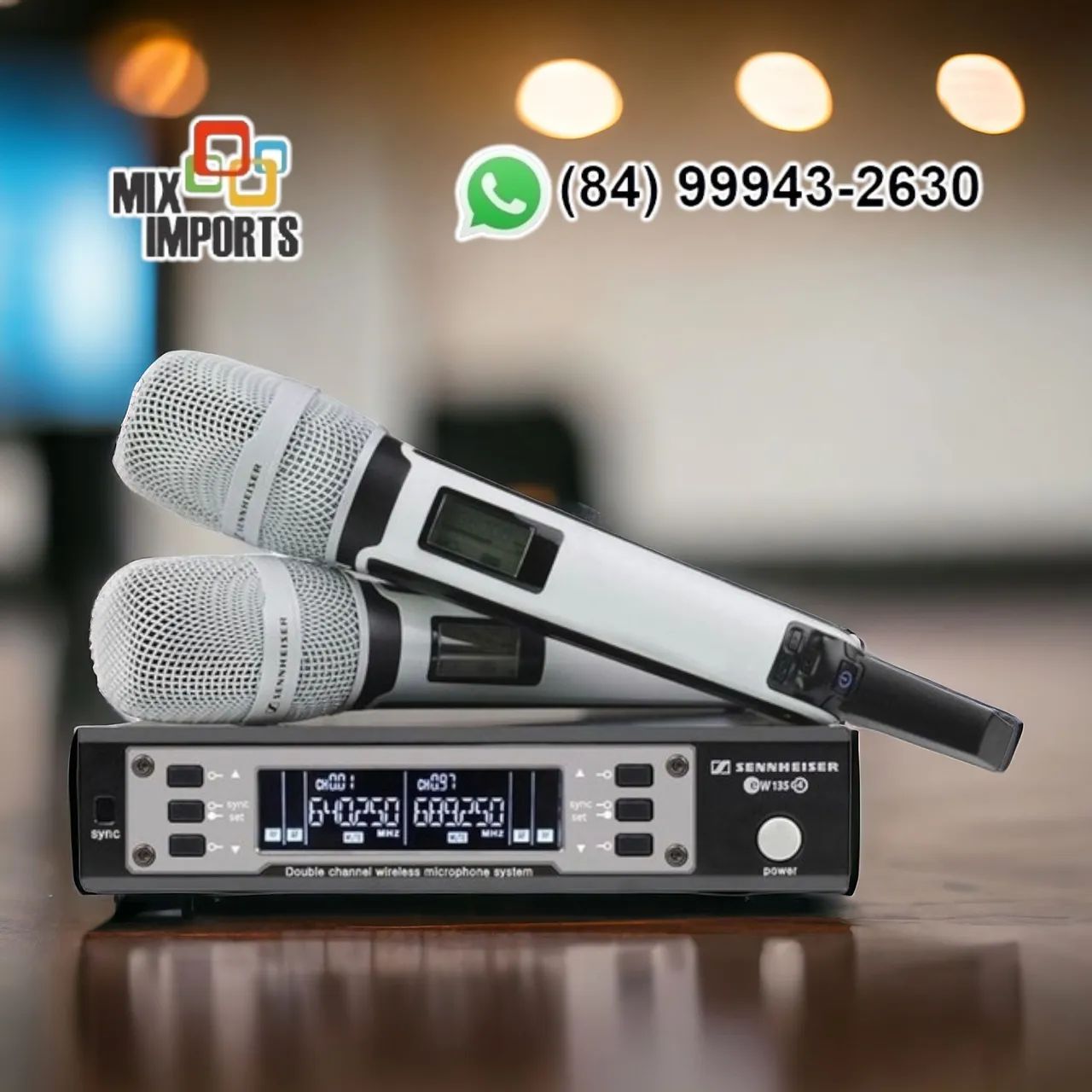 Microfone Profissional Sem fio Sennheiser Duplo Ew135G4 (Novo, em estoque)  - Foto 3