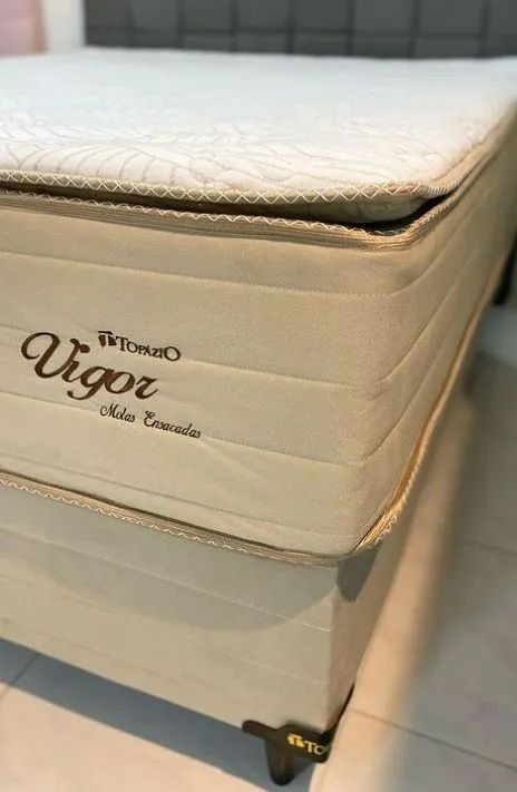 Cama box tamanho king com pillow 198x198 - Foto 4