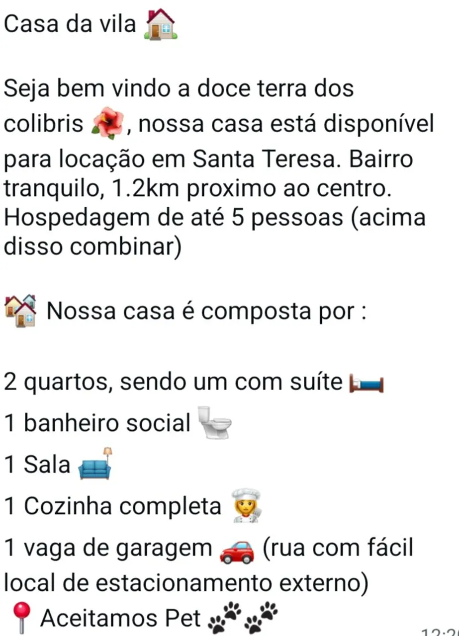 Casa da Vila em Santa Teresa - Temporada