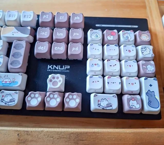 Teclado Mecânico Gamer Switch Blue Led Rgb 7 Cores Com Keycaps de