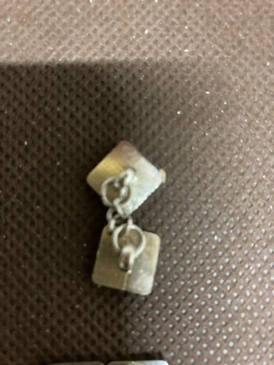 Par de abotoaduras em aço  - Foto 3