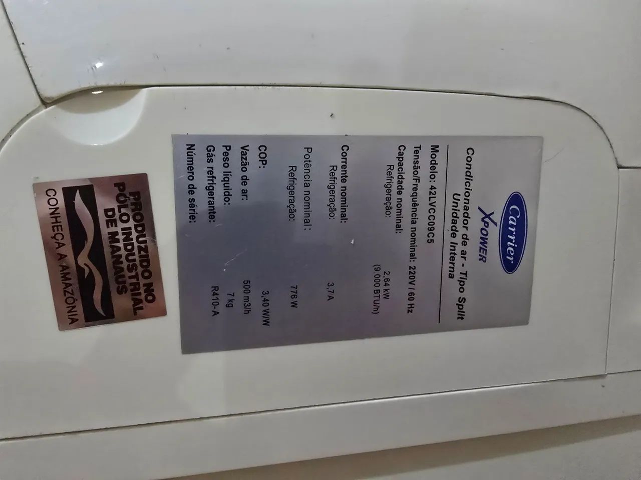 Ar Condicionado Split Carrier Inverter 9000BTus - Foto 3