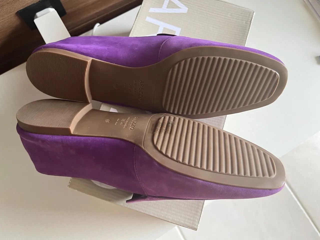 Mocassim Roxo Nobuck - Foto 2