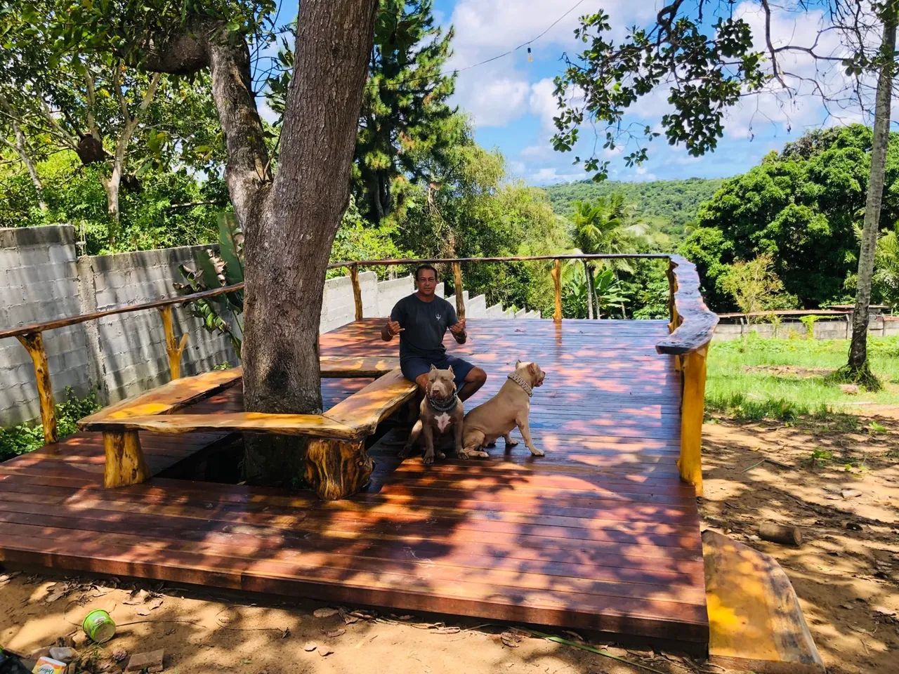 Pergolados deck varanda de madeira de lei. - Foto 5