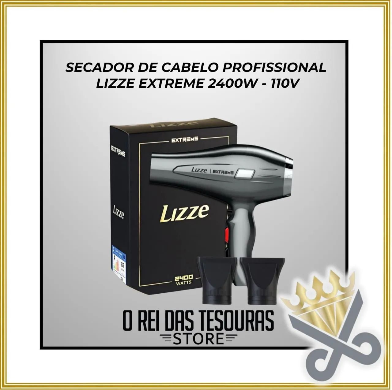 SECADOR DE CABELO PROFISSIONAL LIZZE EXTREME 2400W 