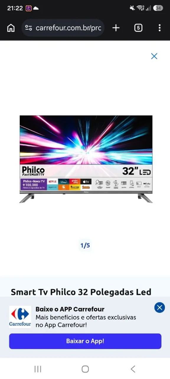 TV Philco 32? Smart TV Nova na Caixa - R$ 950 (Cada) - Foto 2