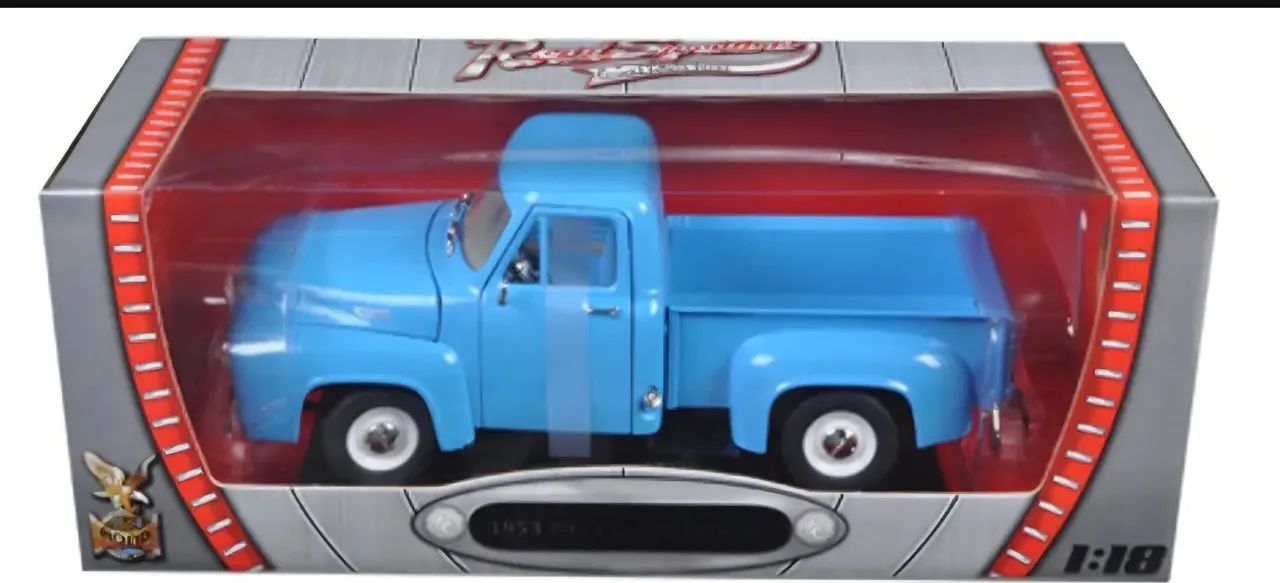 Miniatura 1:18 clássica pick-up Ford 1953 azul nova - Hobbies e