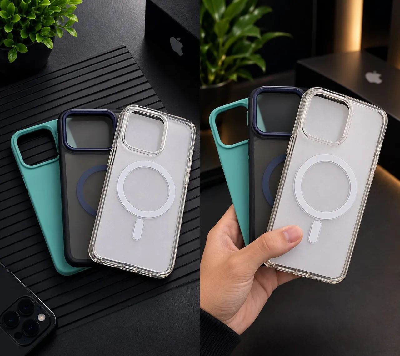 Kit com 3 Capinhas para iPhone 15 Pro Max | Mix de Modelos