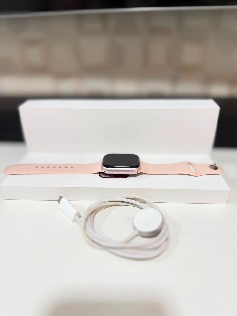 Relógio Apple Watch séries 9 pink 45MM