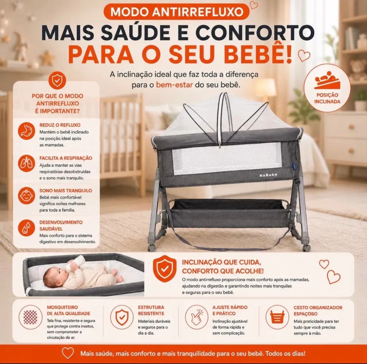 Berço portátil Moisés  - Foto 4