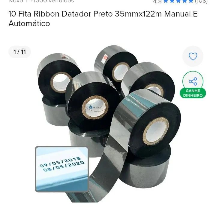 Datador manual com fitas novas  - Foto 3