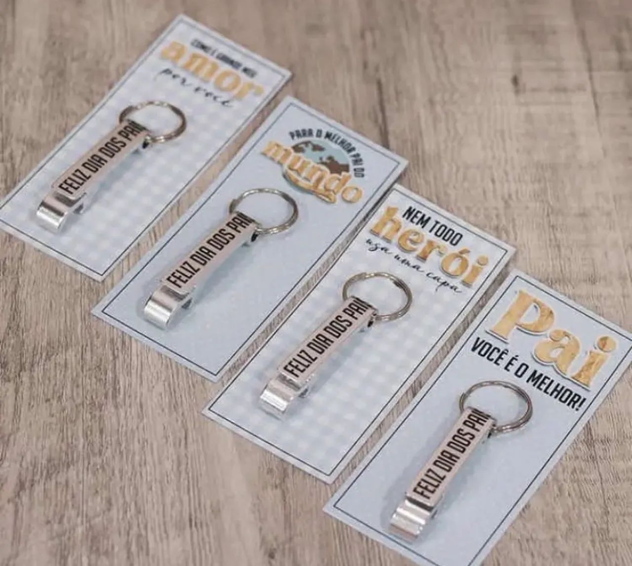 Kit 20 Lembrancinhas dia dos pais Chaveiro abridor de garrafa 