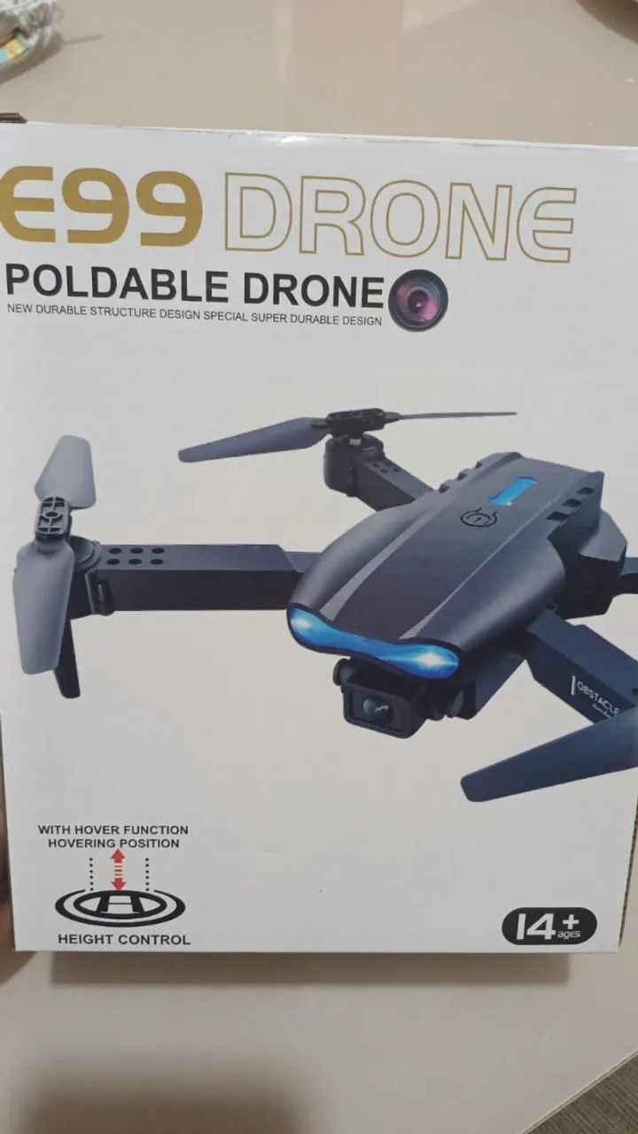  Drone E99 Com Câmera HD WiFi FPV Dobrável 